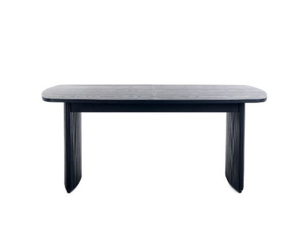 Louis Black Fluted Extending Dining Table