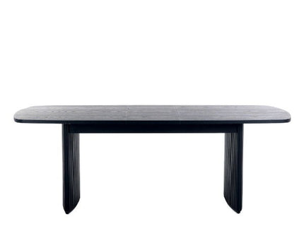 Louis Black Fluted Extending Dining Table