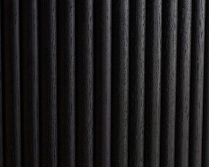 Louis Black Fluted Round Dining Table