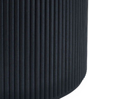 Louis Black Fluted Round Dining Table
