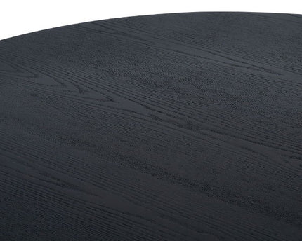 Louis Black Fluted Round Dining Table