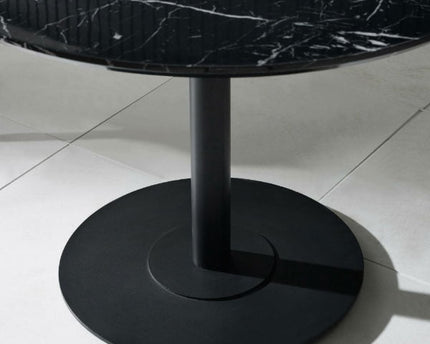 Luca Black Marble Round Dining Table - 80cm