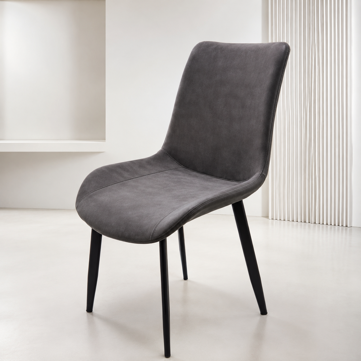 Grey suede Chair