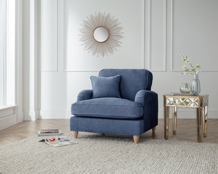 Model 01 – 01 Seater sofa – Teal Fabric Lounge Chair with Cushion | Modern Comfortable Accent Chair