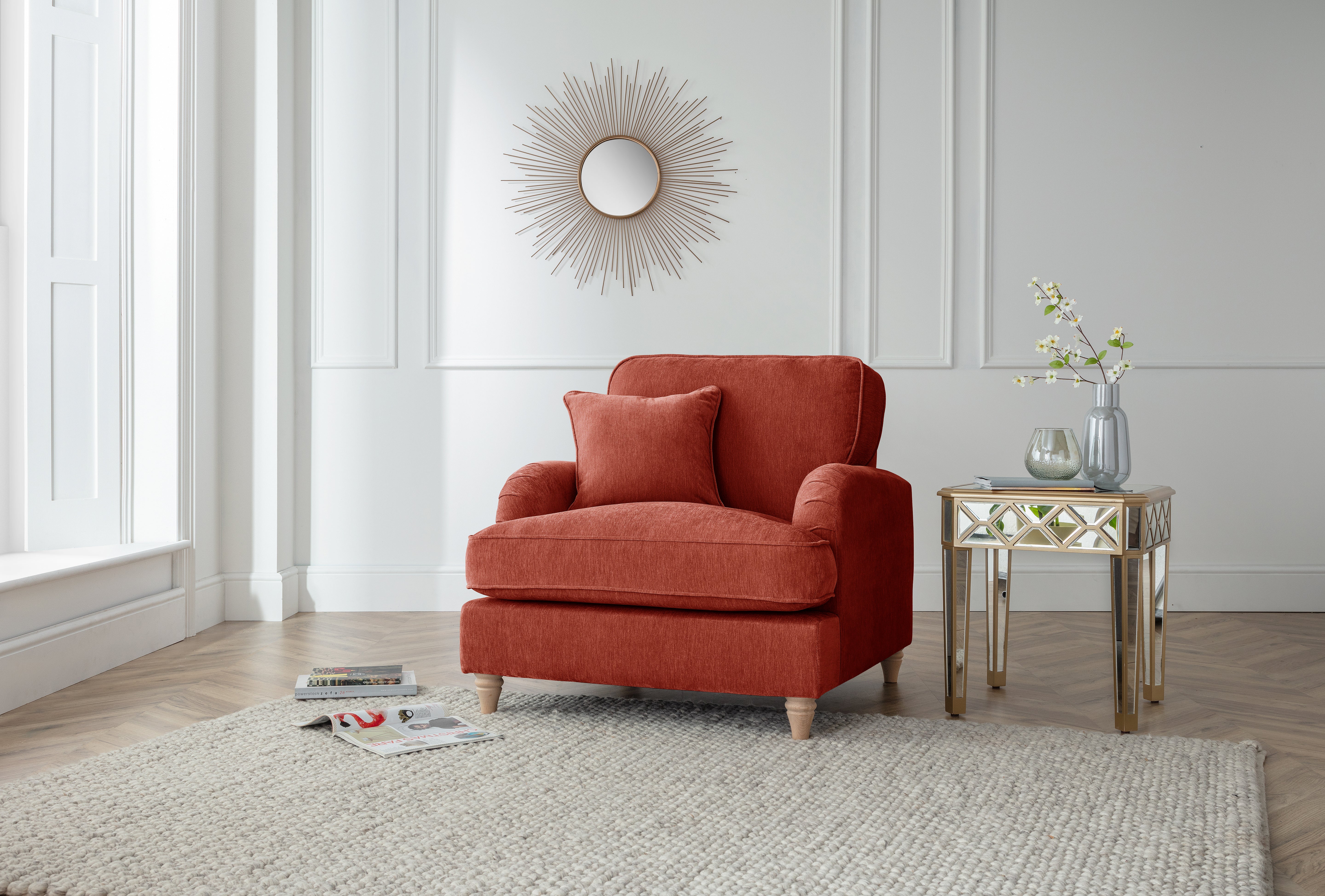 Model 01 – 01 Seater sofa – Teal Fabric Lounge Chair with Cushion | Modern Comfortable Accent Chair