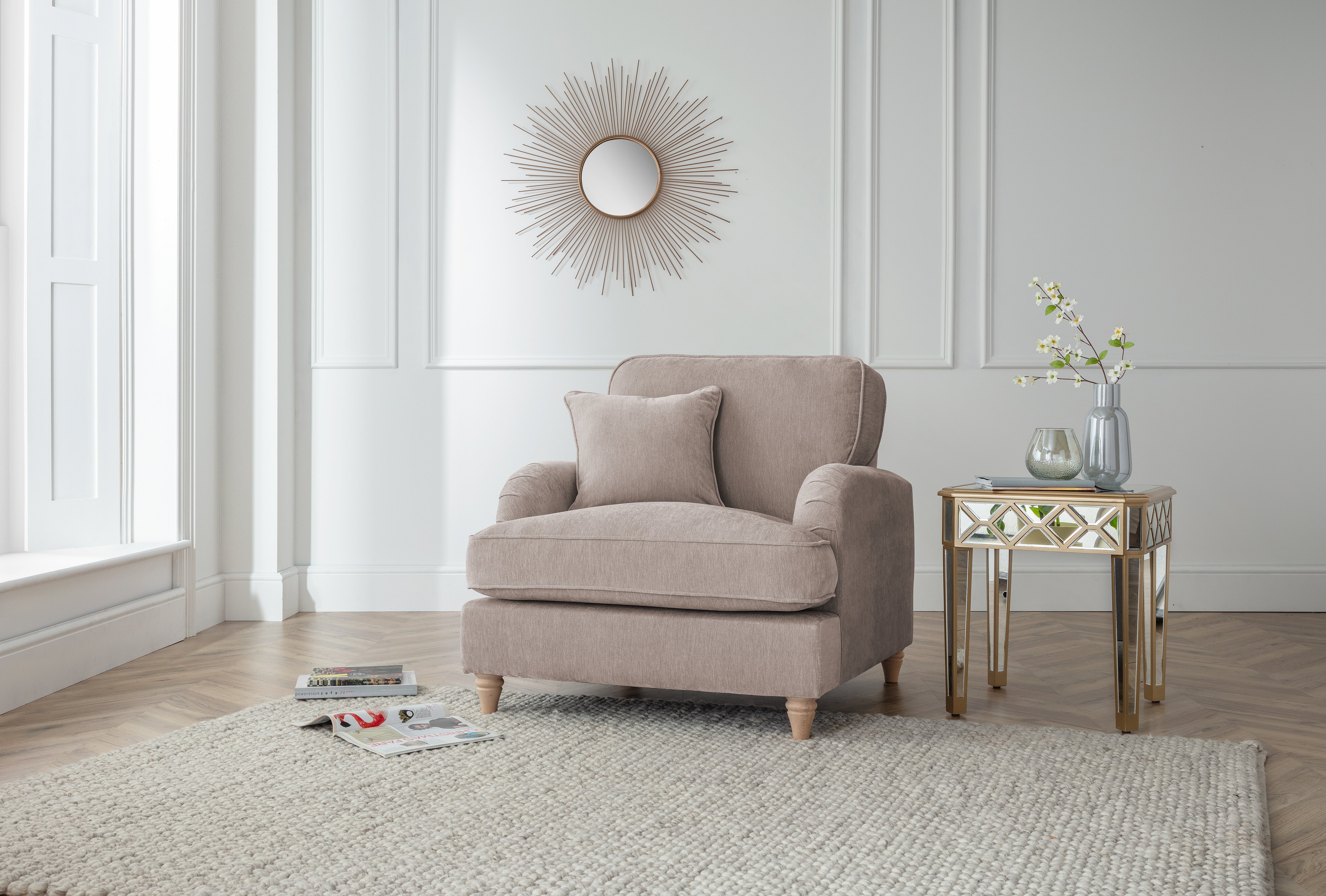 Model 01 – 01 Seater sofa – Teal Fabric Lounge Chair with Cushion | Modern Comfortable Accent Chair