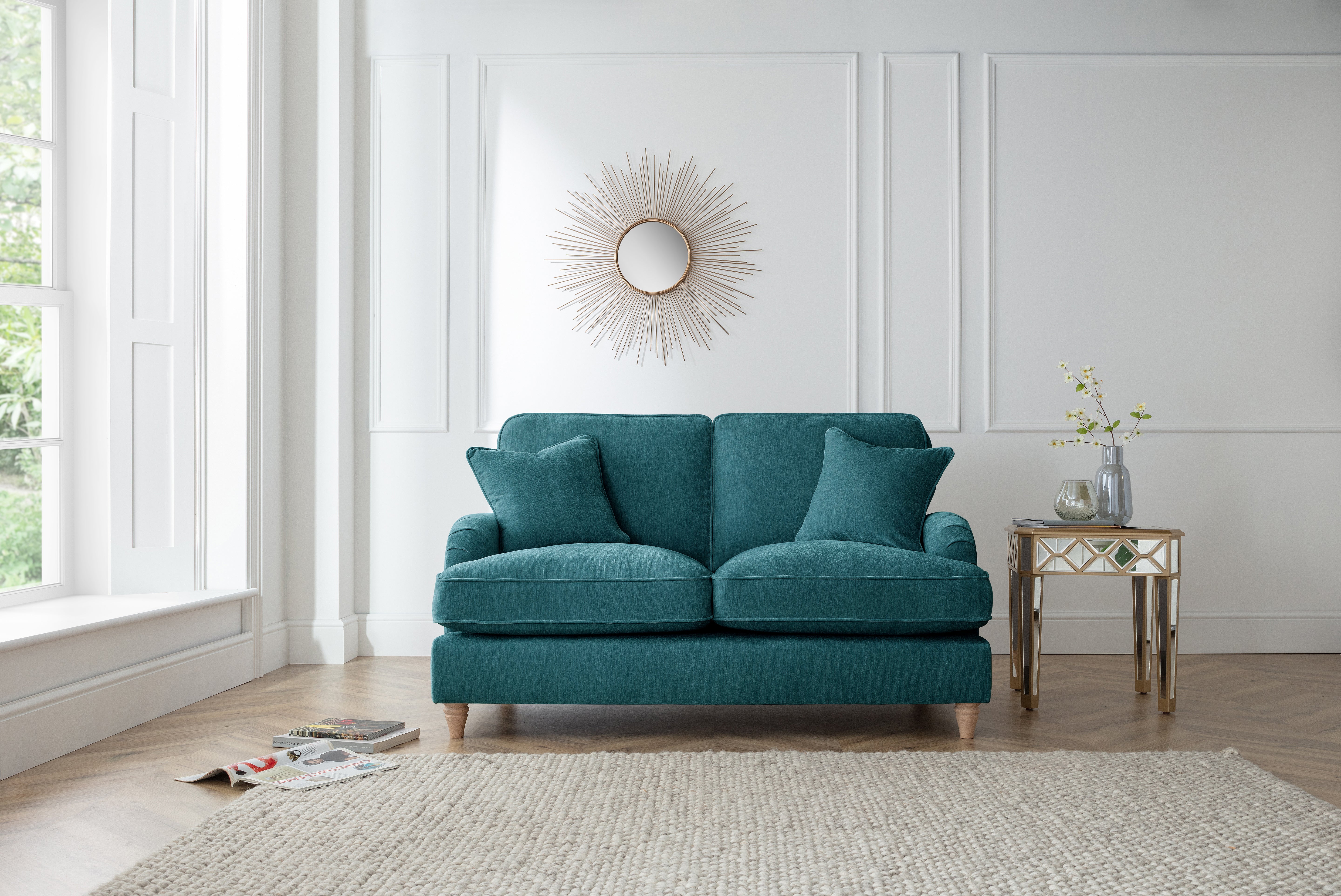 Model 01 – 02 Seater sofa – Modern Sofa with Cushions – Stylish Upholstered Loveseat for Living Room