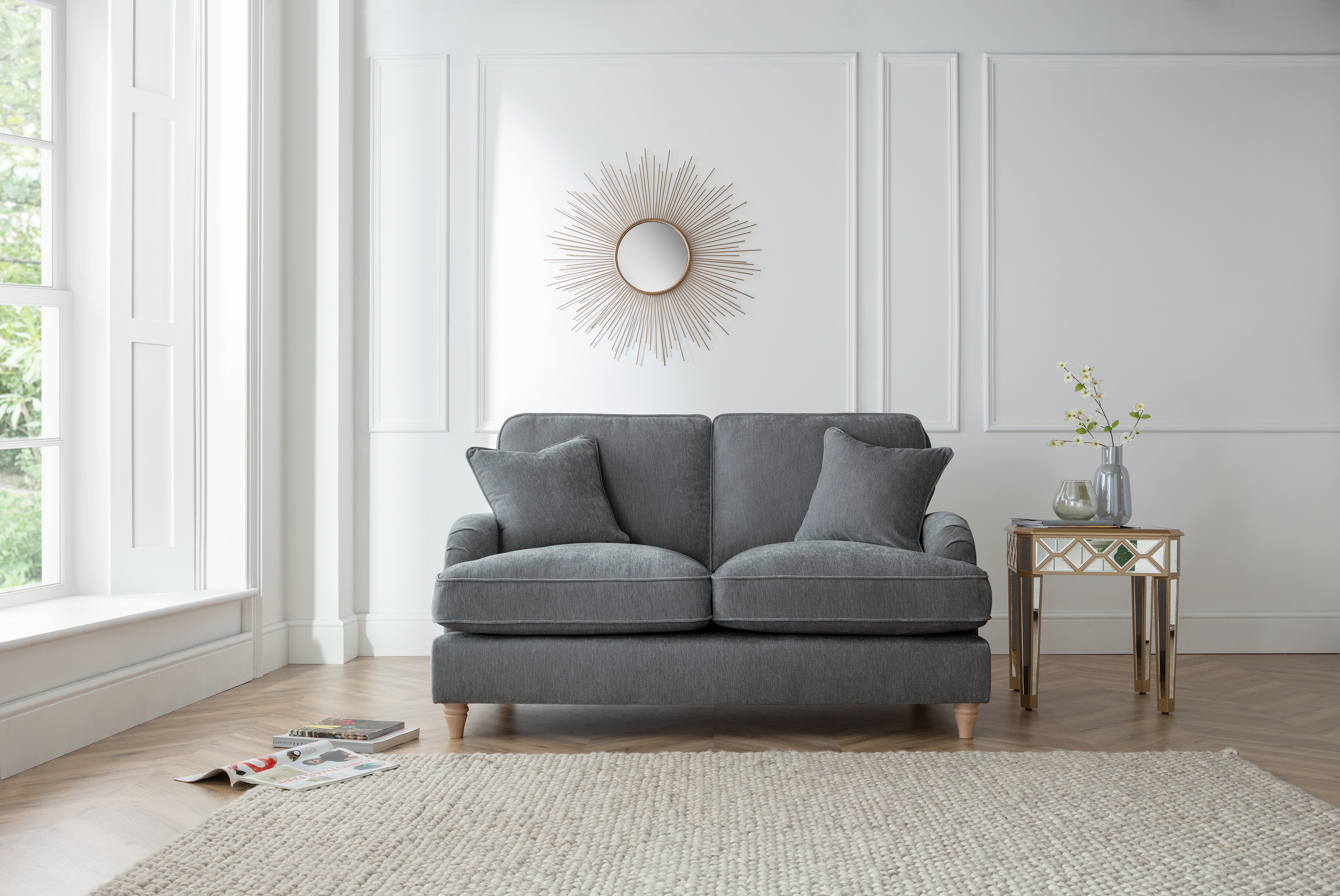 Model 01 – 02 Seater sofa – Modern Sofa with Cushions – Stylish Upholstered Loveseat for Living Room