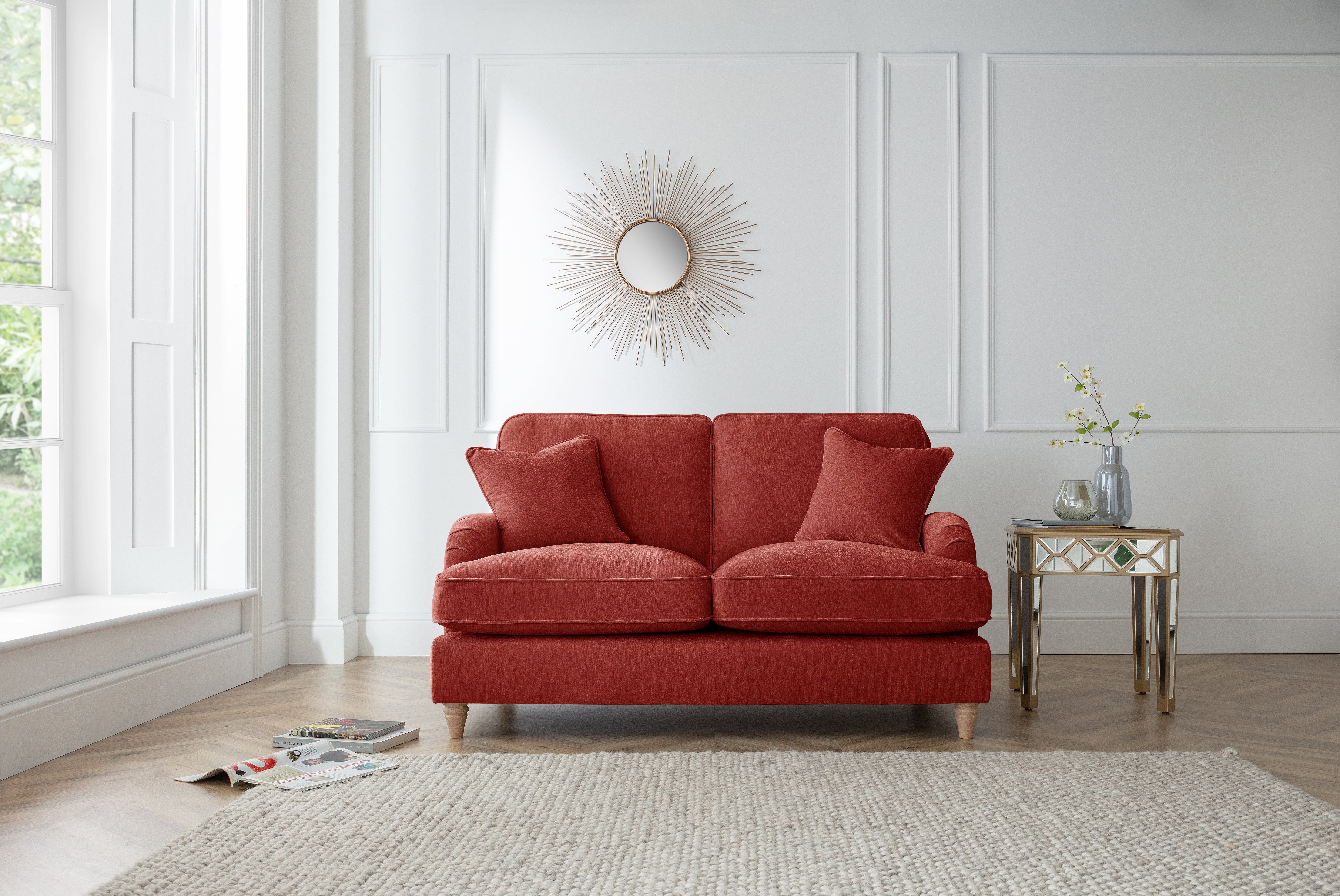 Model 01 – 02 Seater sofa – Modern Sofa with Cushions – Stylish Upholstered Loveseat for Living Room