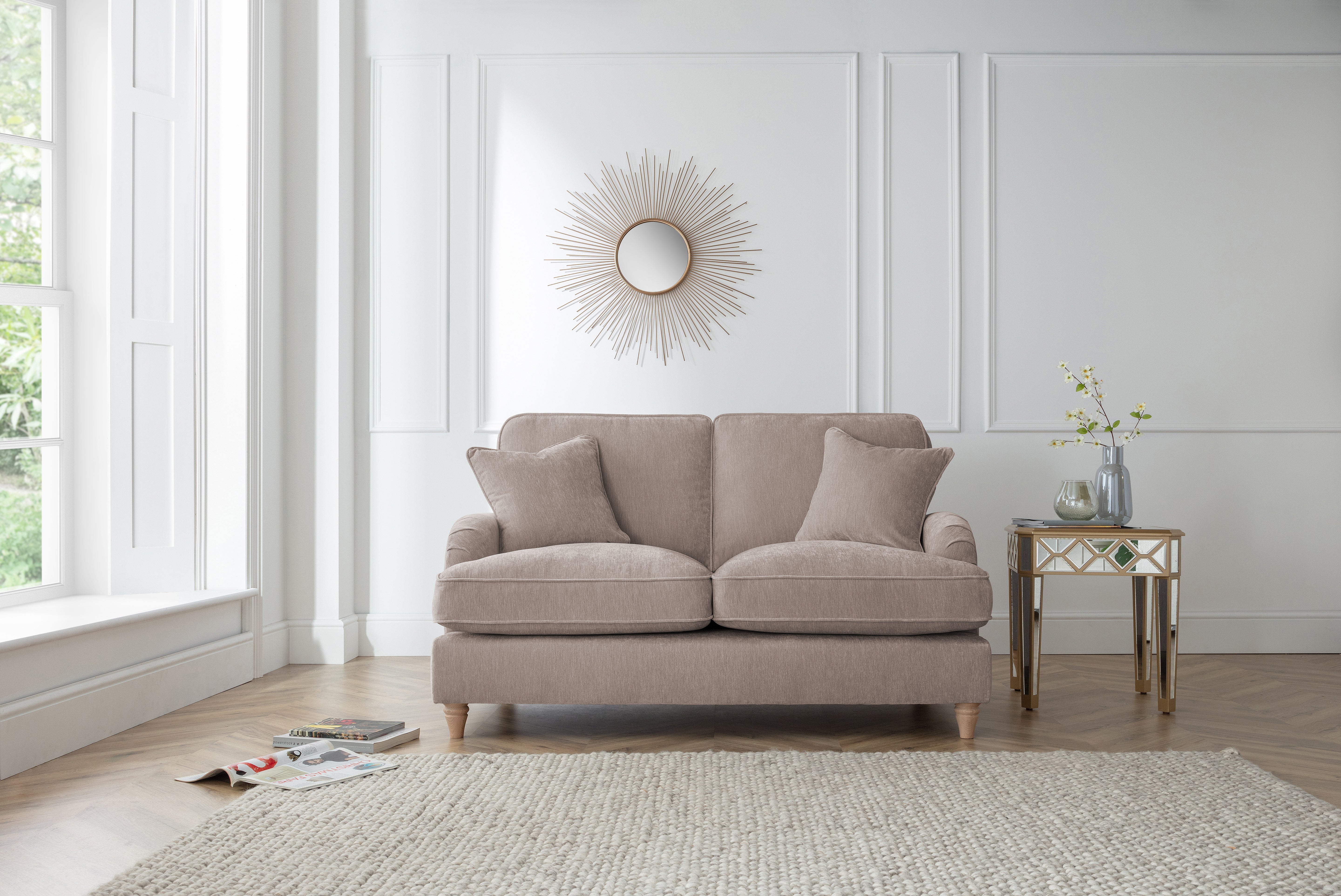 Model 01 – 02 Seater sofa – Modern Sofa with Cushions – Stylish Upholstered Loveseat for Living Room