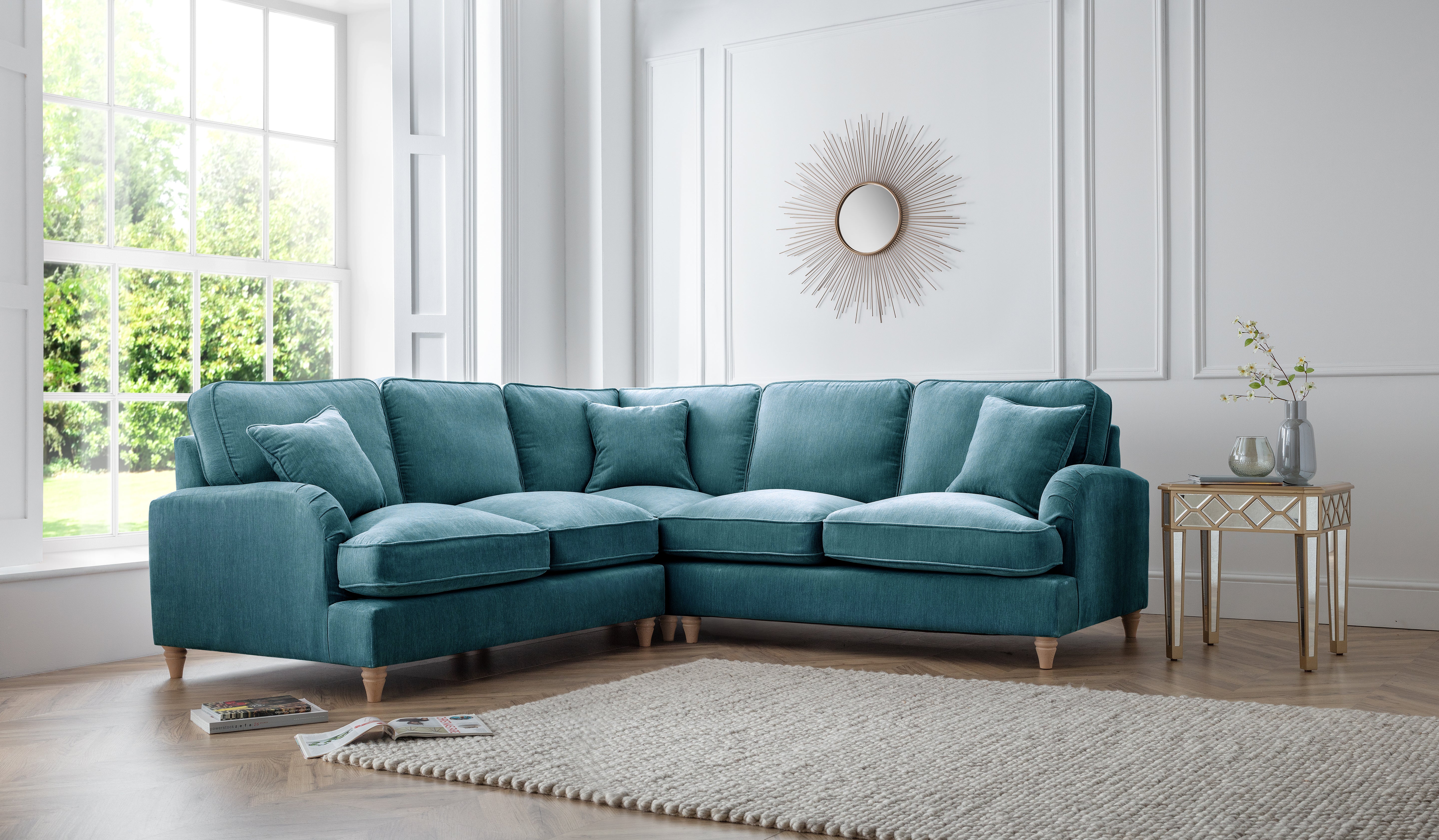Model 01 – 4 Seater Sofa – Comfortable L-Shaped Sectional with Six Color Variations