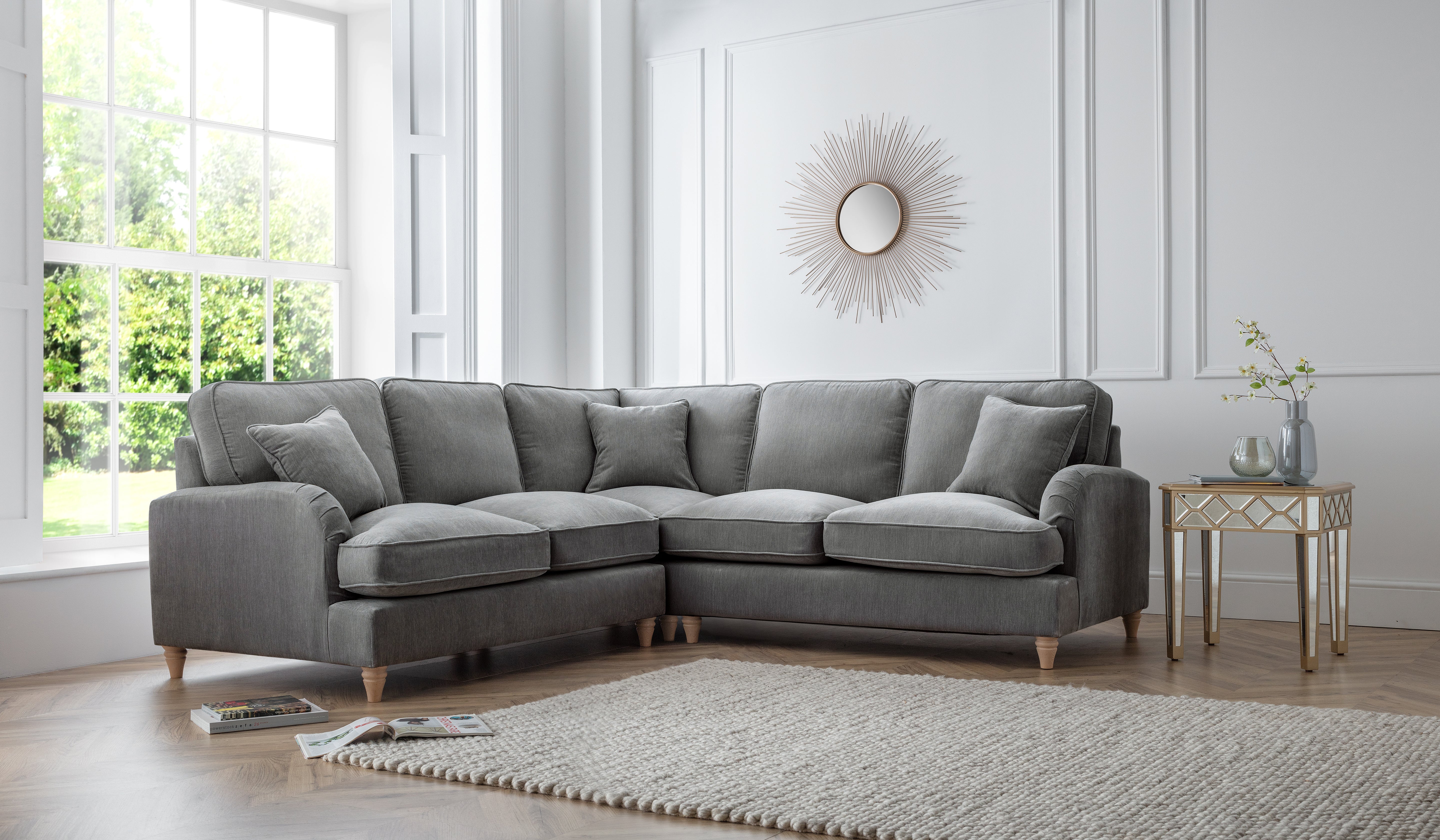 Model 01 – 4 Seater Sofa – Comfortable L-Shaped Sectional with Six Color Variations