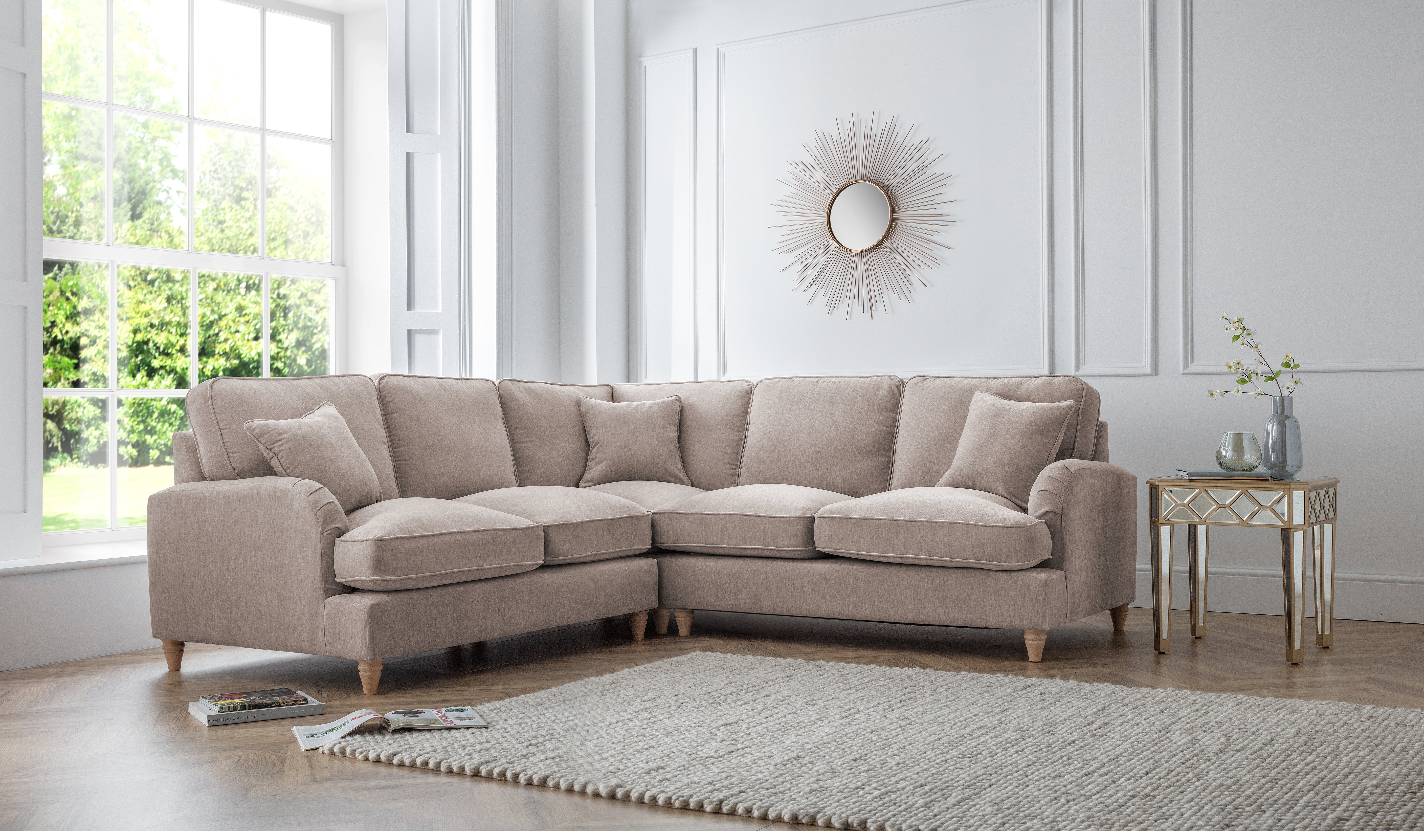 Model 01 – 4 Seater Sofa – Comfortable L-Shaped Sectional with Six Color Variations