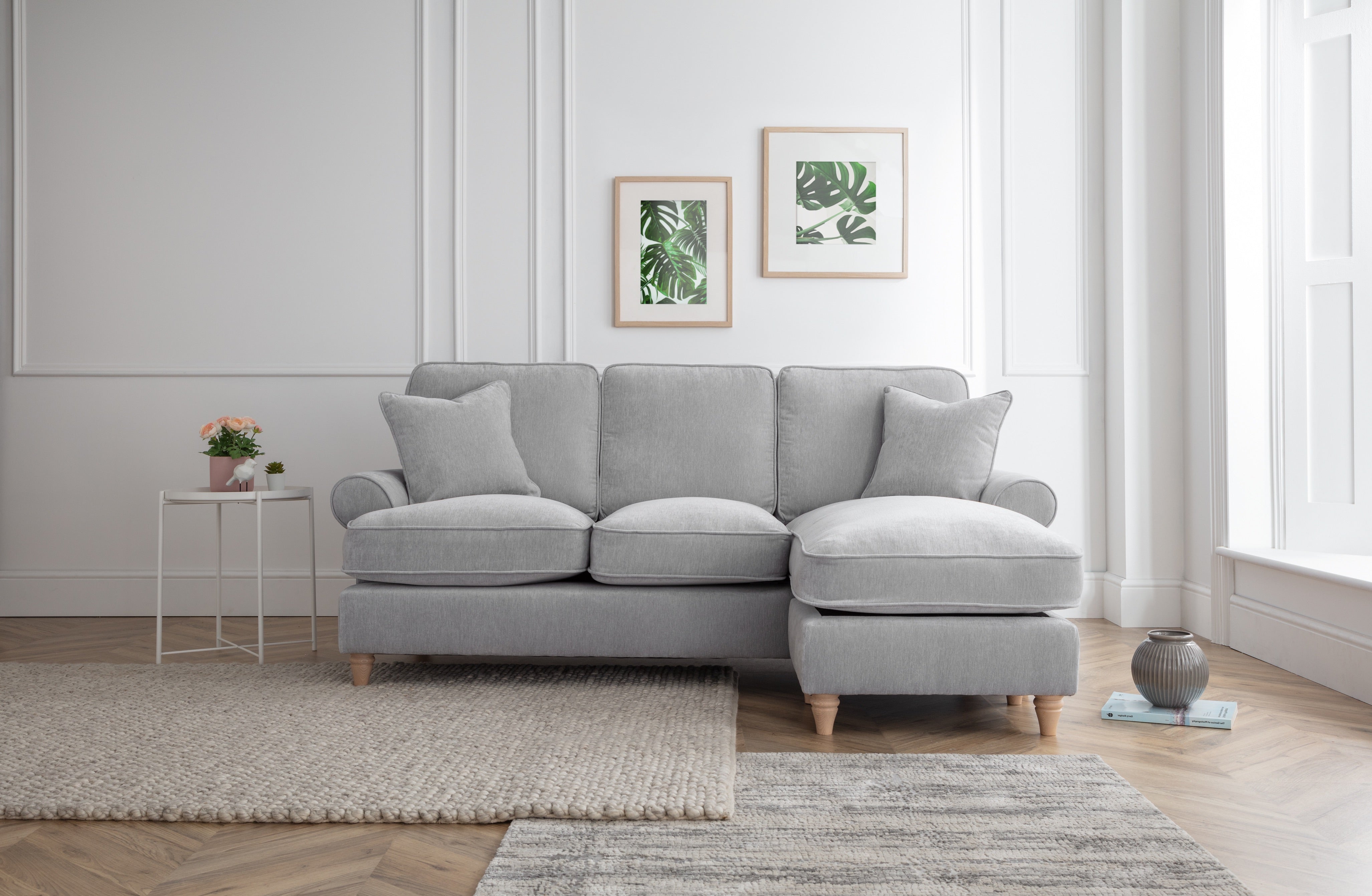 Model 02 3-Seater Sofa with Chaise – Elegant & Spacious Sectional Sofa with Six Color Variations