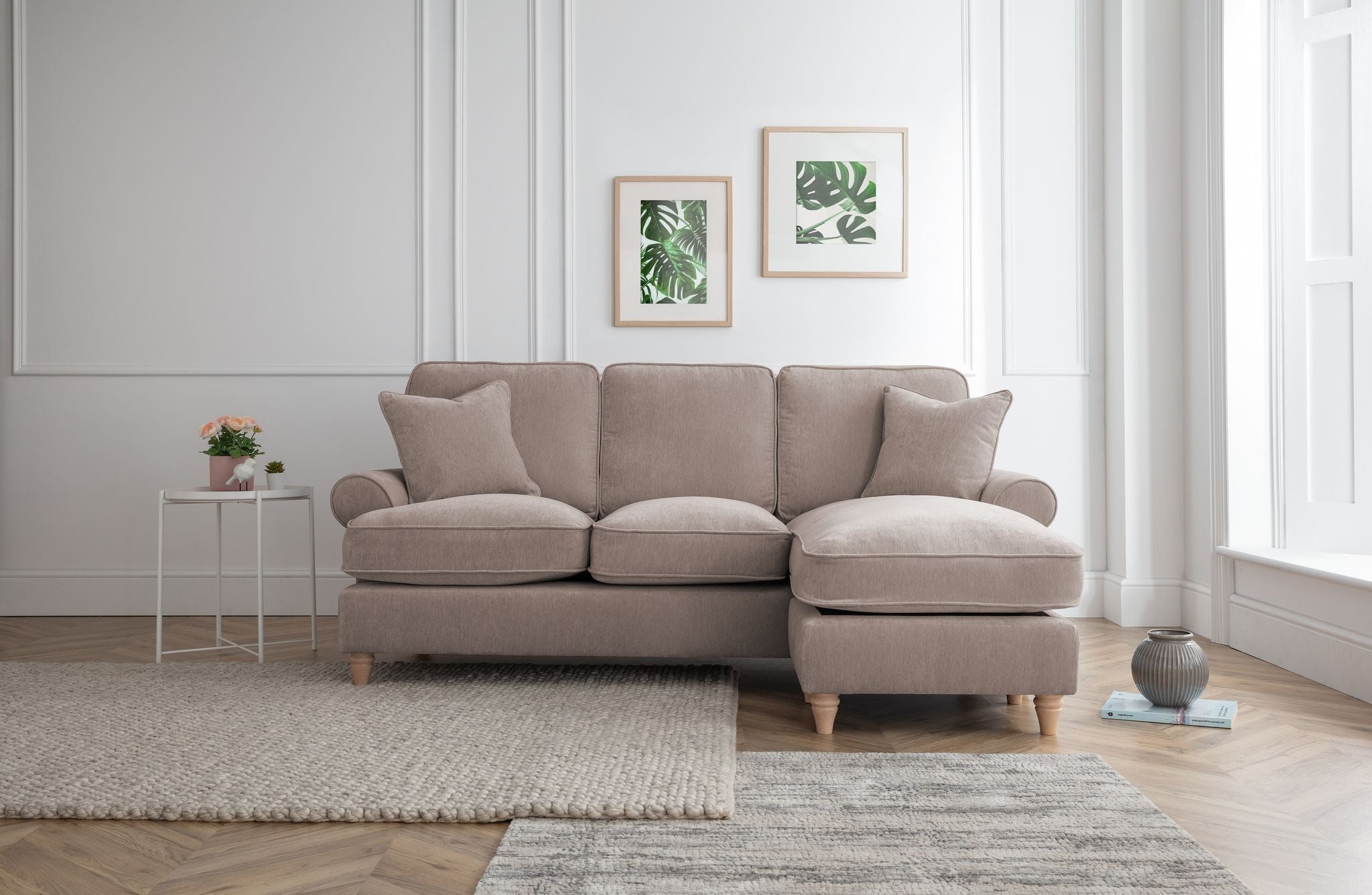 Model 02 3-Seater Sofa with Chaise – Elegant & Spacious Sectional Sofa with Six Color Variations