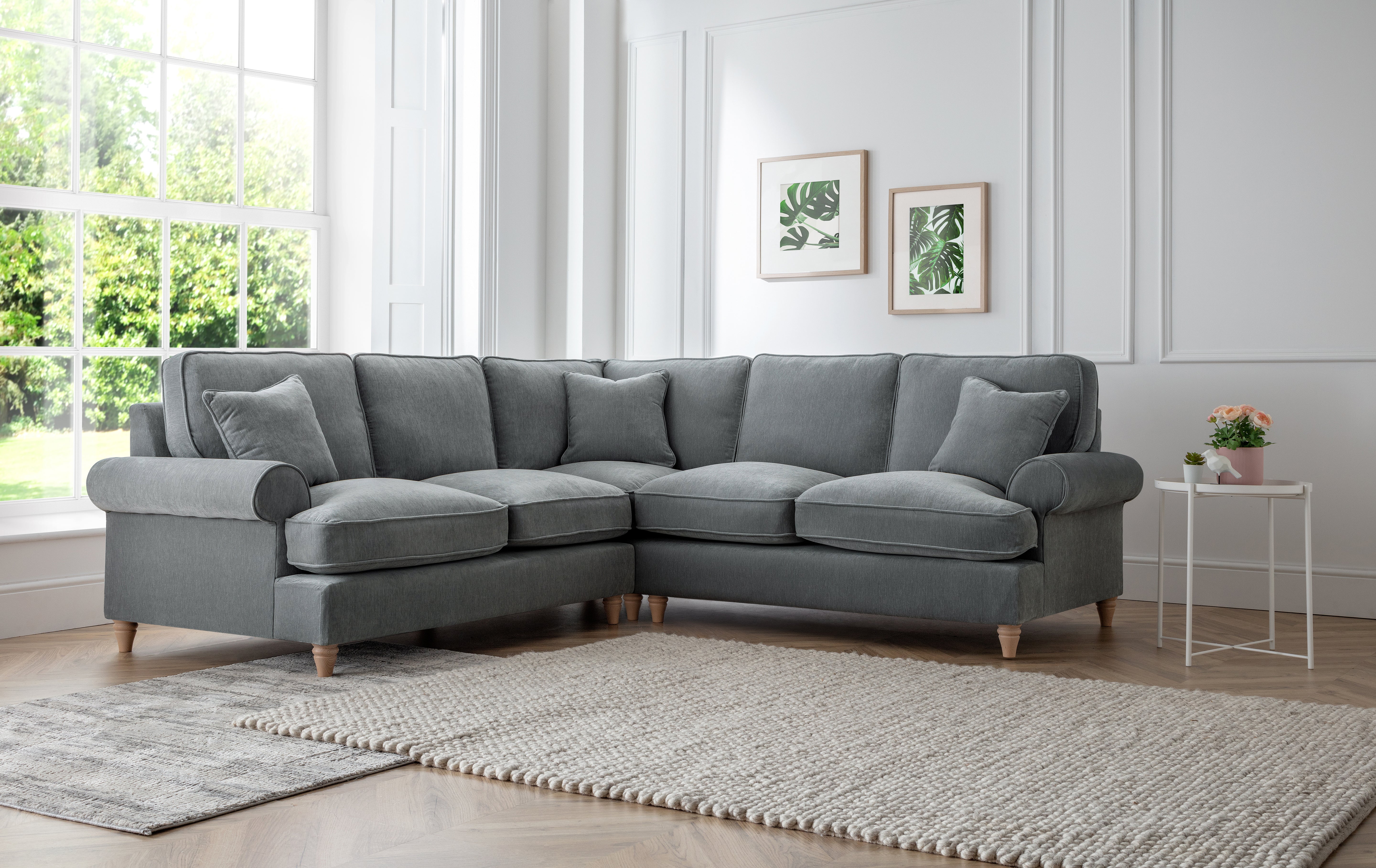 Model 02 4-Seater Sofa – Spacious L-Shaped Sectional with Six Color Variations
