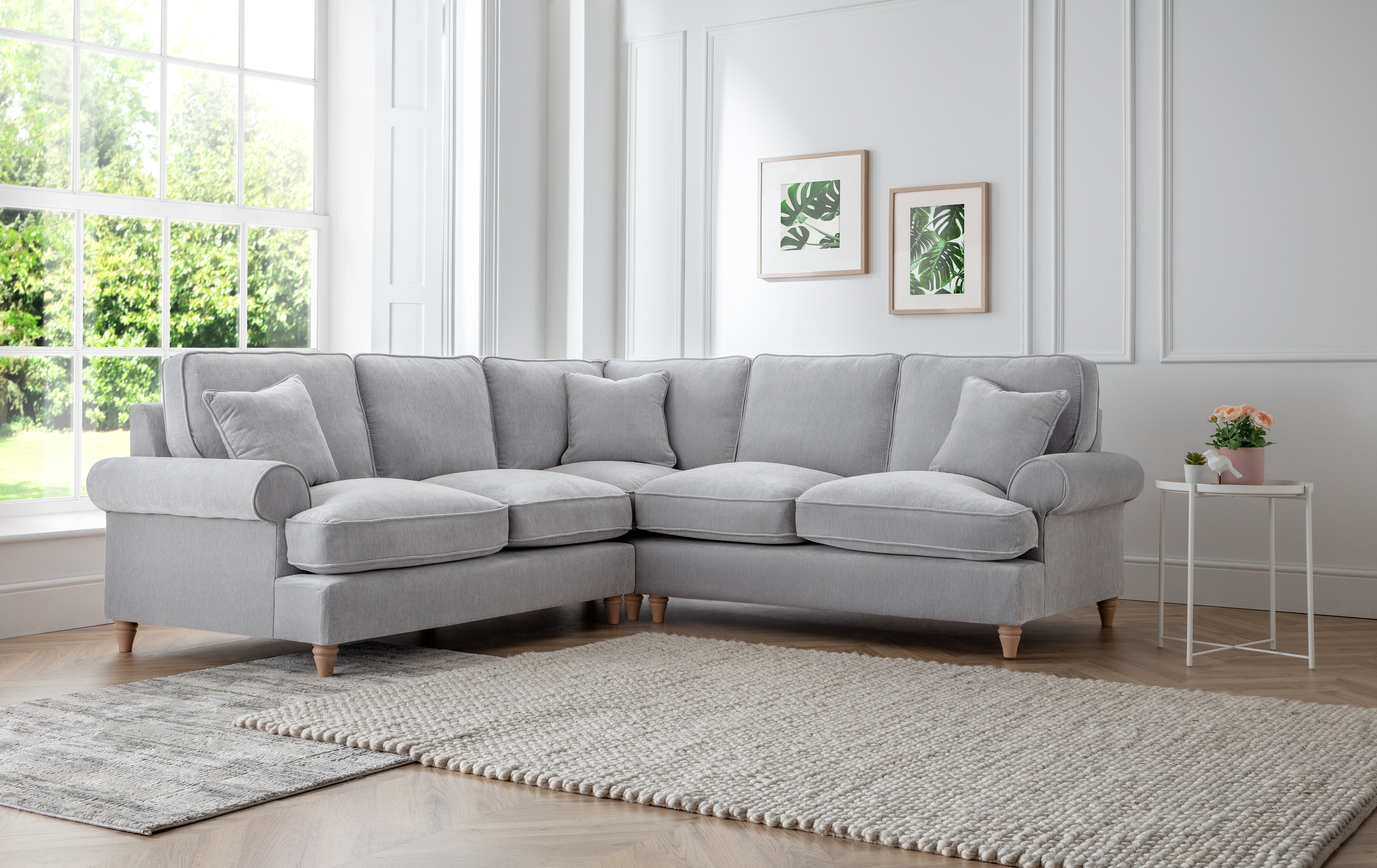 Model 02 4-Seater Sofa – Spacious L-Shaped Sectional with Six Color Variations
