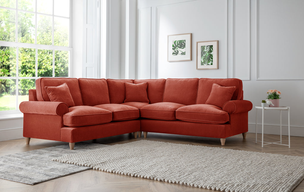 Model 02 4-Seater Sofa – Spacious L-Shaped Sectional with Six Color Variations