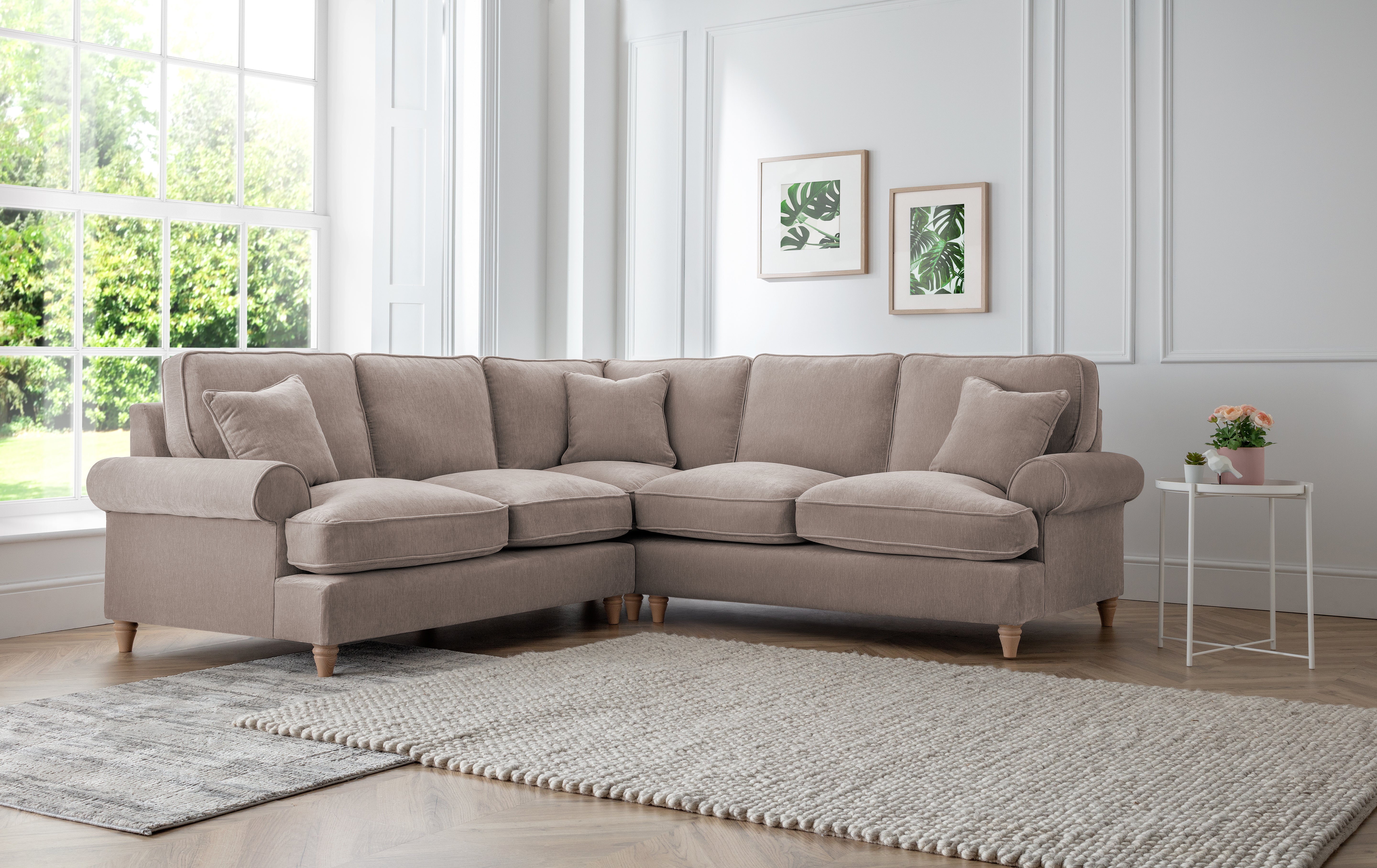 Model 02 4-Seater Sofa – Spacious L-Shaped Sectional with Six Color Variations