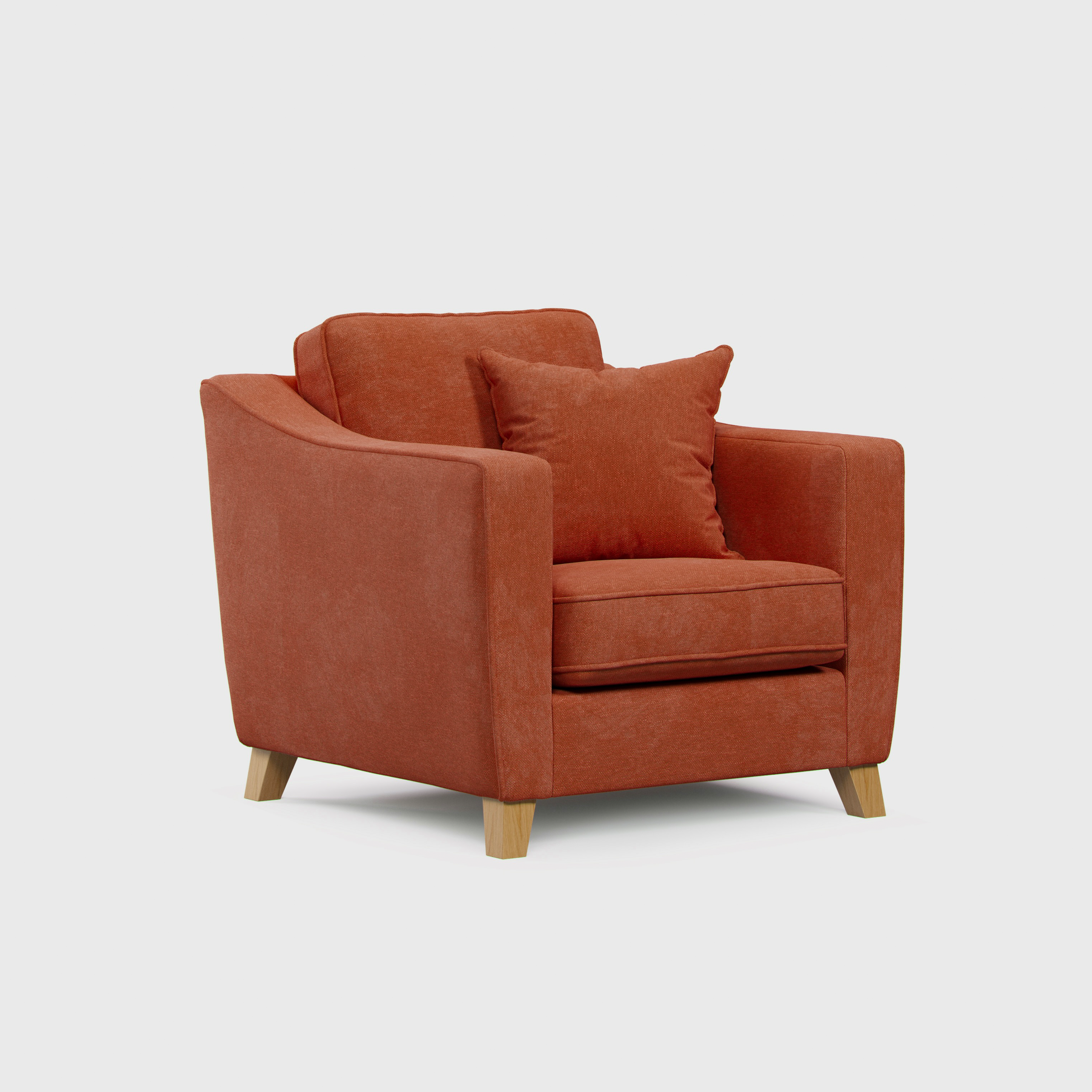 Model 35 - 1 Seater Sofa Comfortable Armchair – Modern Accent Chair with Wooden Legs