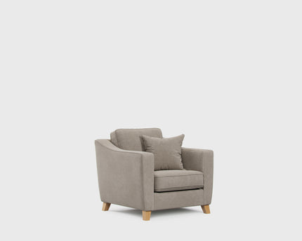 Model 35 - 1 Seater Sofa Comfortable Armchair – Modern Accent Chair with Wooden Legs