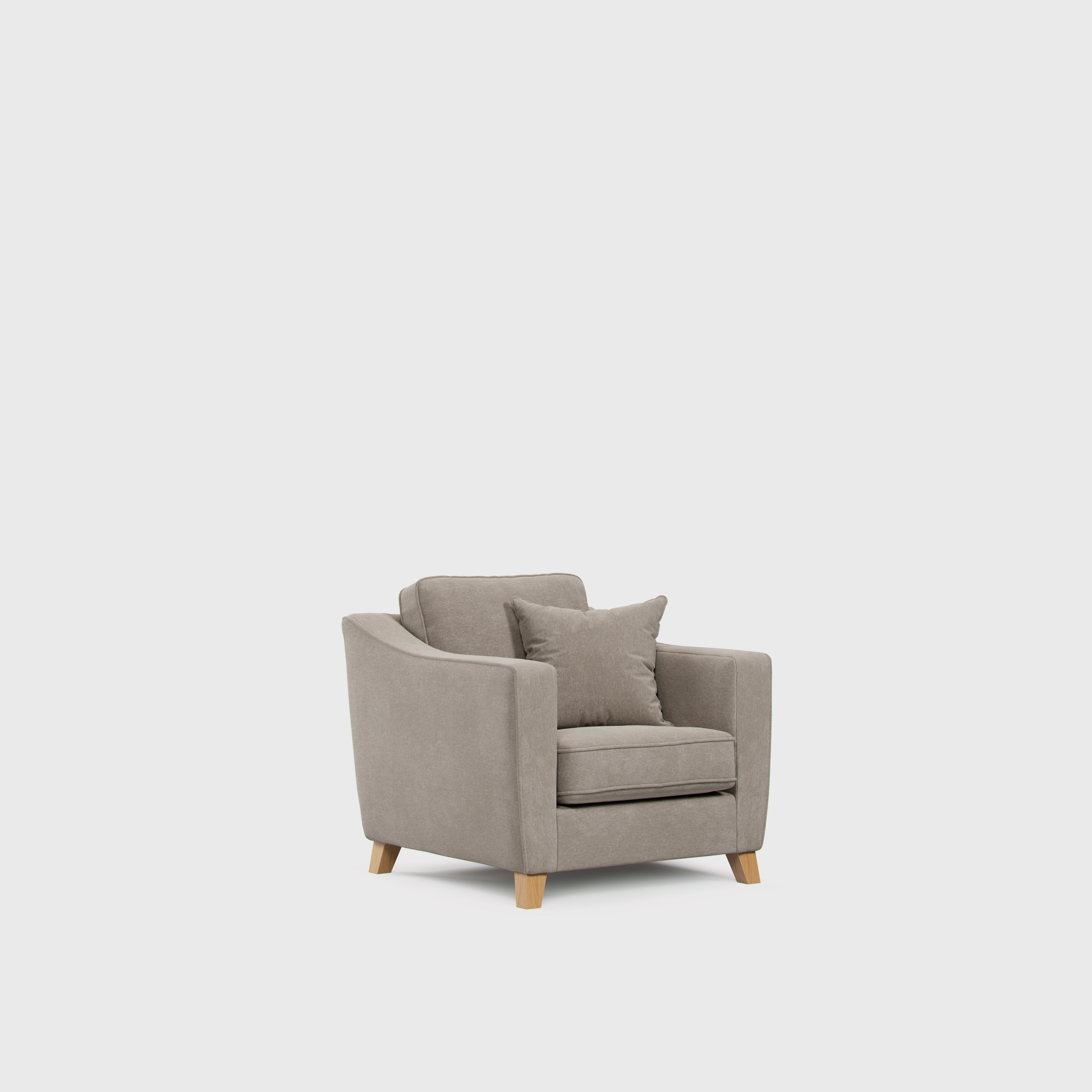 Model 35 - 1 Seater Sofa Comfortable Armchair – Modern Accent Chair with Wooden Legs