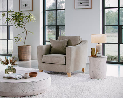 Model 35 - 1 Seater Sofa Comfortable Armchair – Modern Accent Chair with Wooden Legs