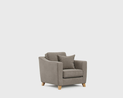 Model 35 - 1 Seater Sofa Comfortable Armchair – Modern Accent Chair with Wooden Legs