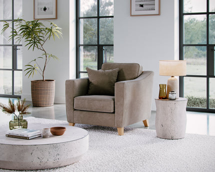 Model 35 - 1 Seater Sofa Comfortable Armchair – Modern Accent Chair with Wooden Legs