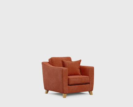 Model 35 - 1 Seater Sofa Comfortable Armchair – Modern Accent Chair with Wooden Legs