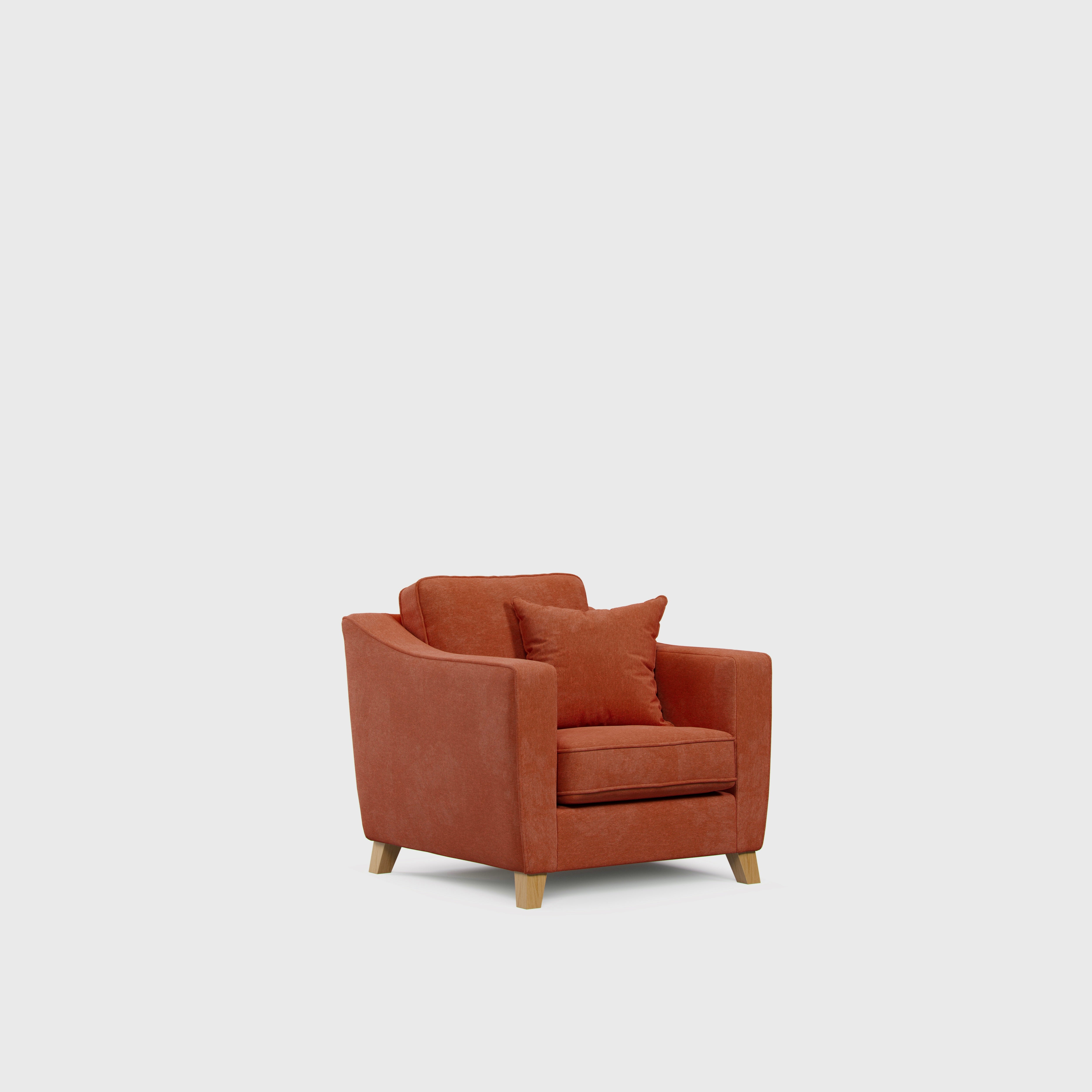 Model 35 - 1 Seater Sofa Comfortable Armchair – Modern Accent Chair with Wooden Legs