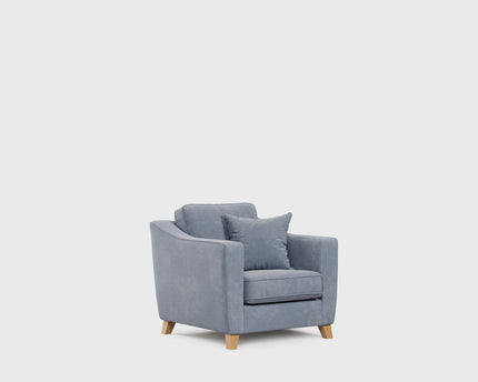 Model 35 - 1 Seater Sofa Comfortable Armchair – Modern Accent Chair with Wooden Legs