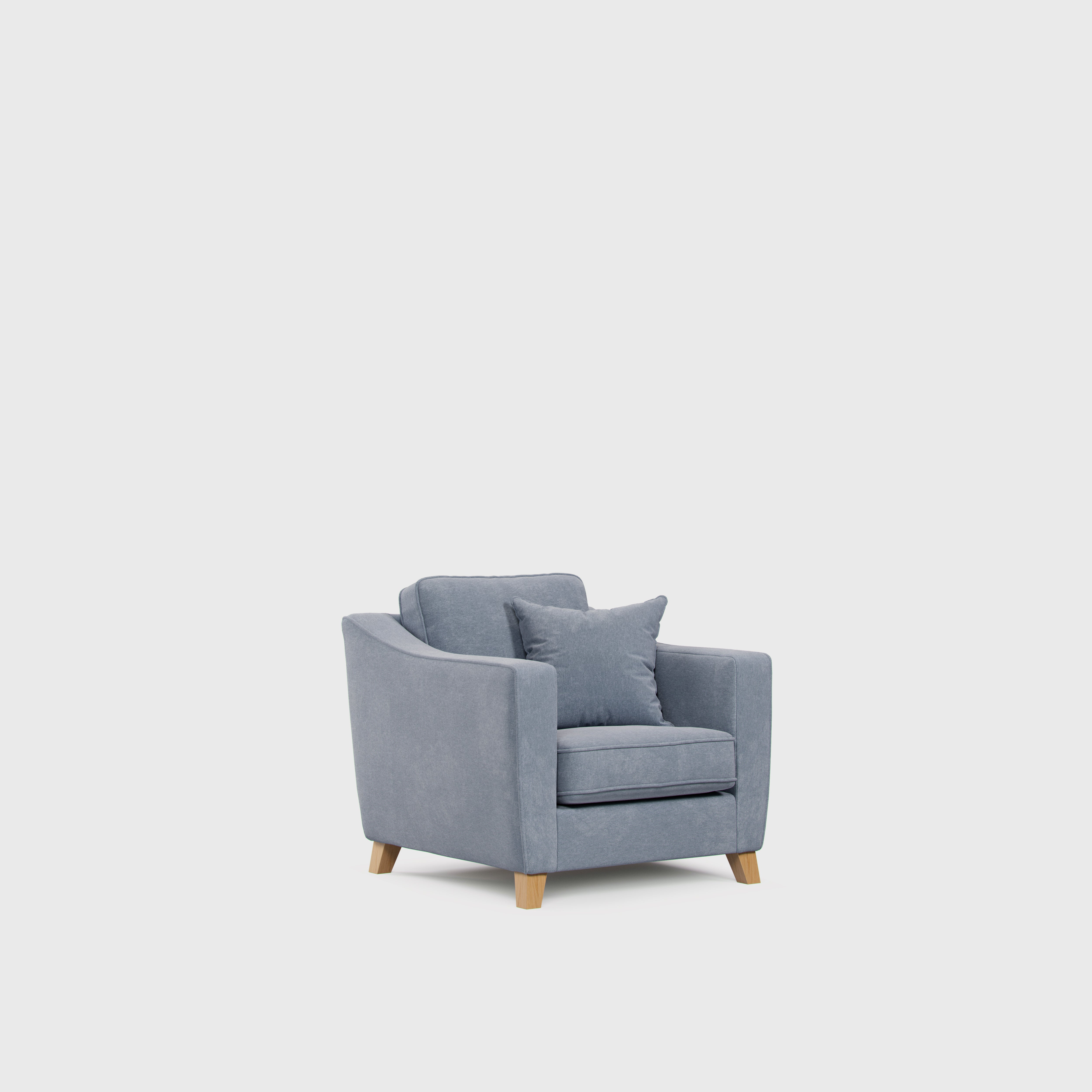 Model 35 - 1 Seater Sofa Comfortable Armchair – Modern Accent Chair with Wooden Legs