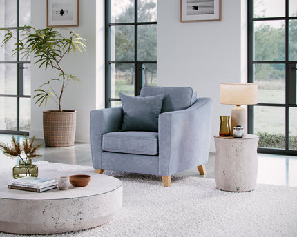 Model 35 - 1 Seater Sofa Comfortable Armchair – Modern Accent Chair with Wooden Legs