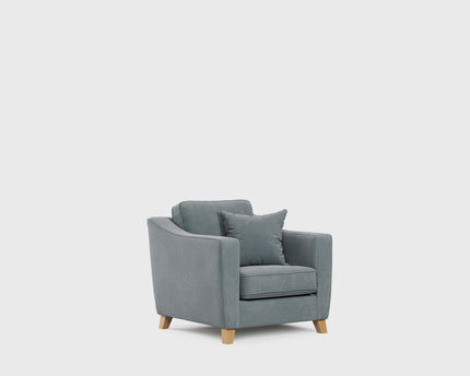 Model 35 - 1 Seater Sofa Comfortable Armchair – Modern Accent Chair with Wooden Legs