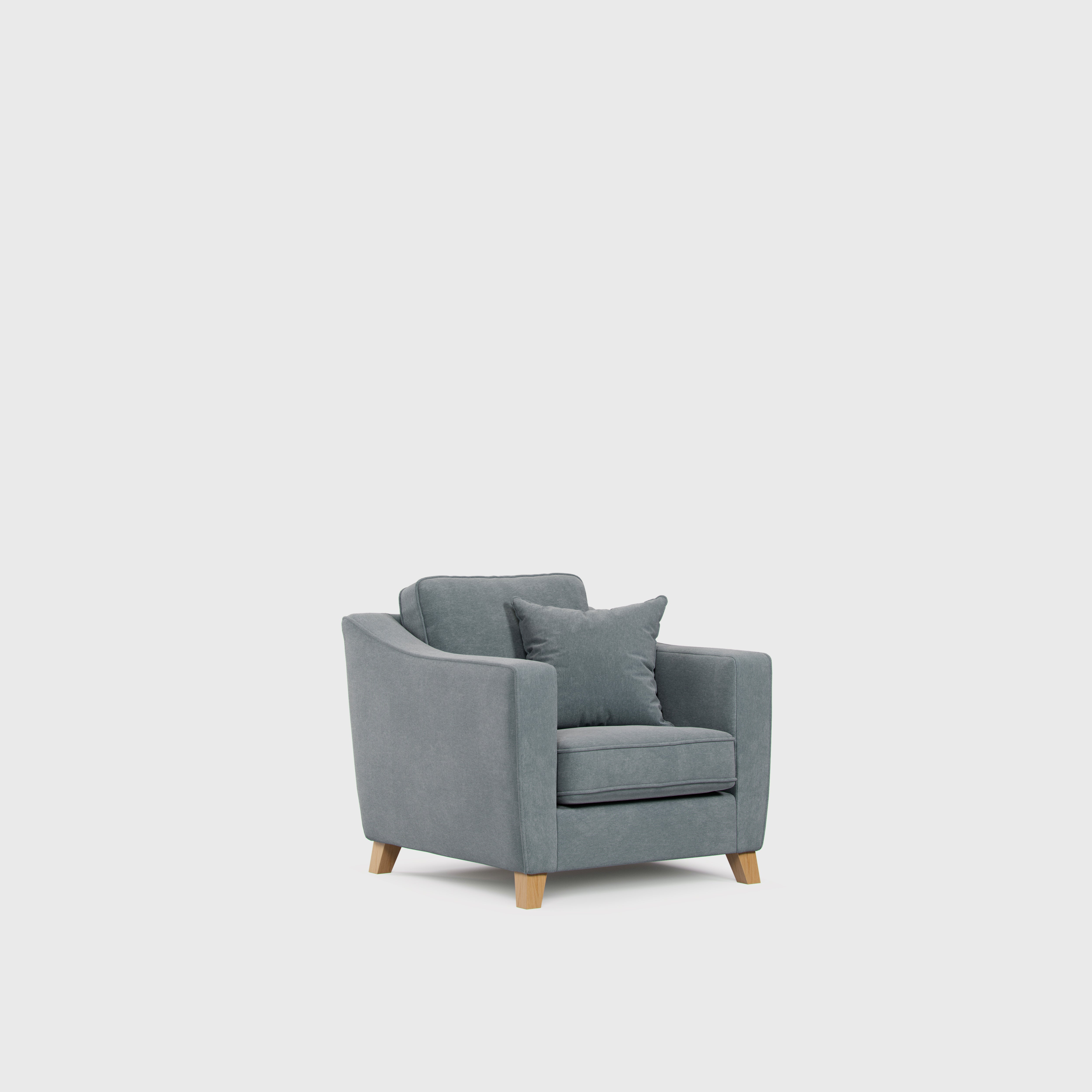 Model 35 - 1 Seater Sofa Comfortable Armchair – Modern Accent Chair with Wooden Legs