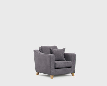 Model 35 - 1 Seater Sofa Comfortable Armchair – Modern Accent Chair with Wooden Legs