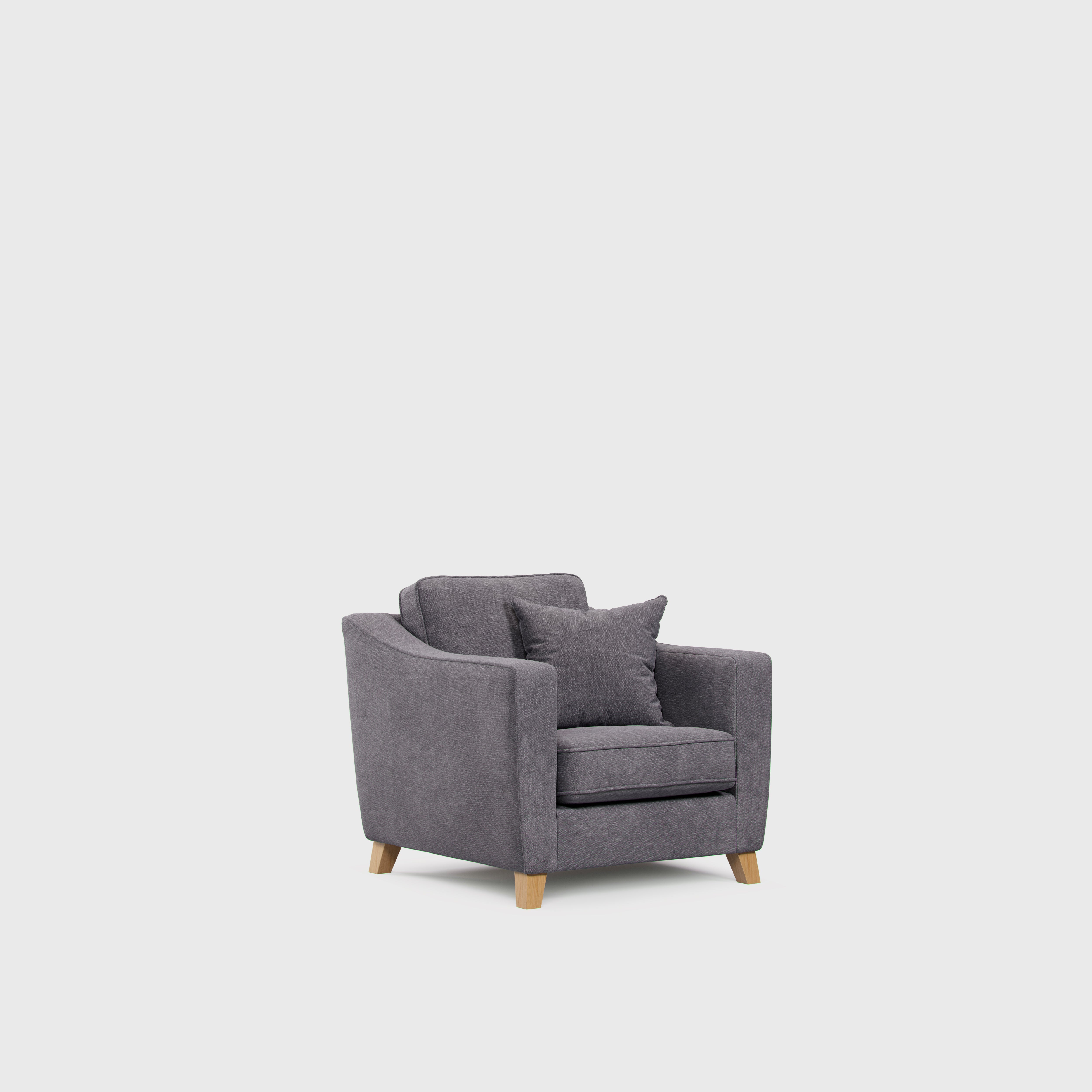 Model 35 - 1 Seater Sofa Comfortable Armchair – Modern Accent Chair with Wooden Legs
