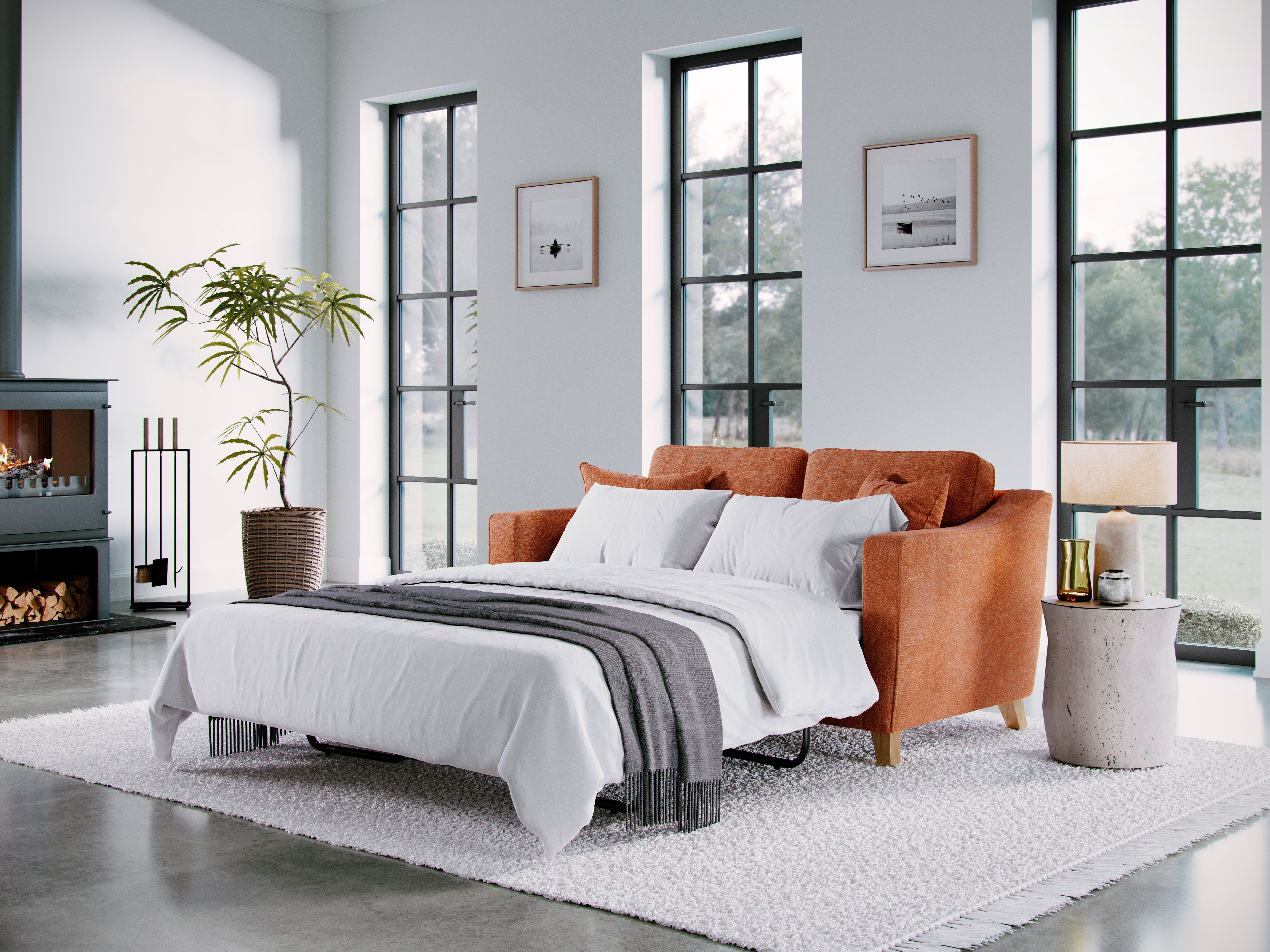 Model 35 - 2 Seater Sofa Bed - Convertible Sofa for Small Spaces