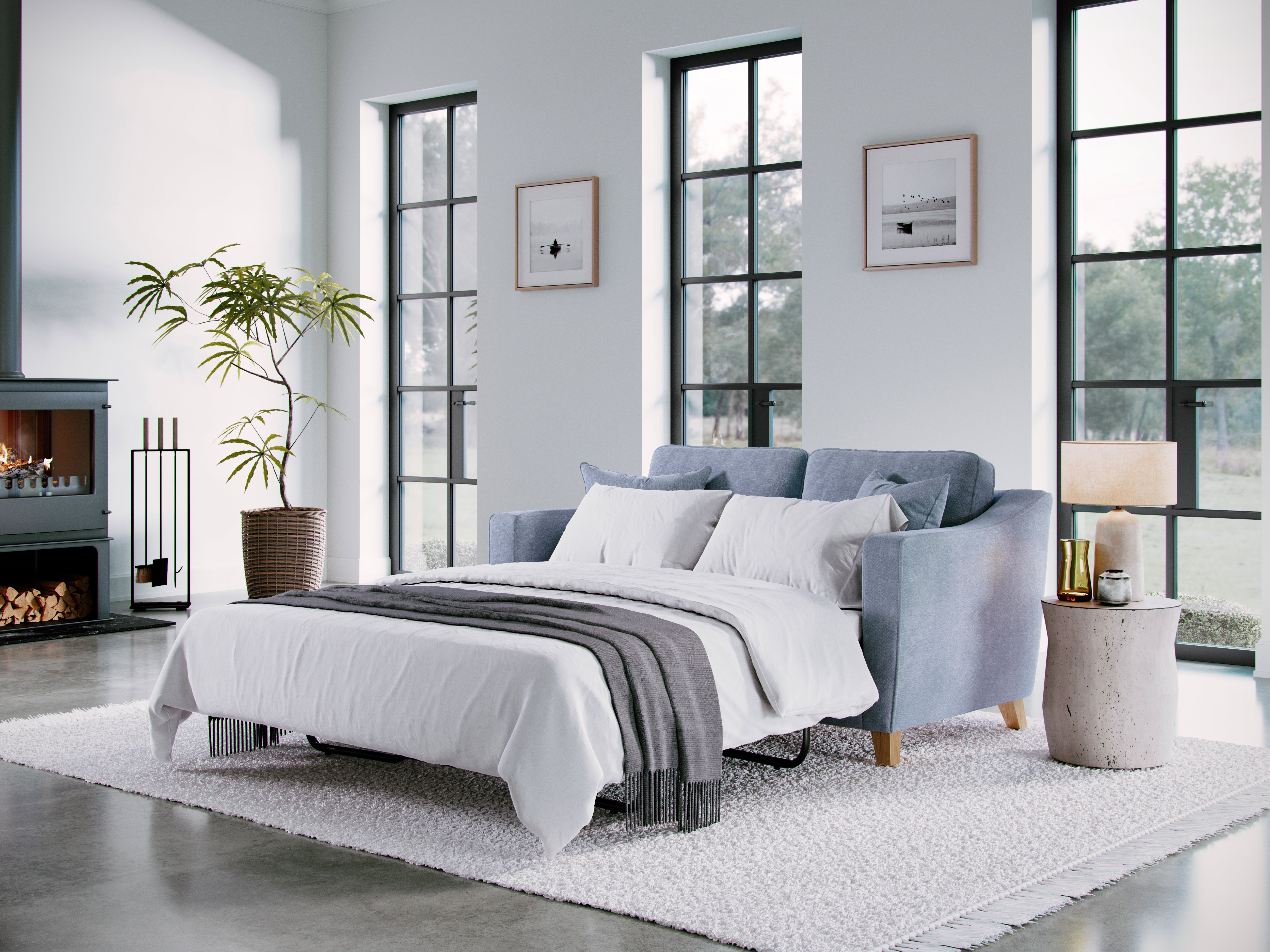 Model 35 - 2 Seater Sofa Bed - Convertible Sofa for Small Spaces