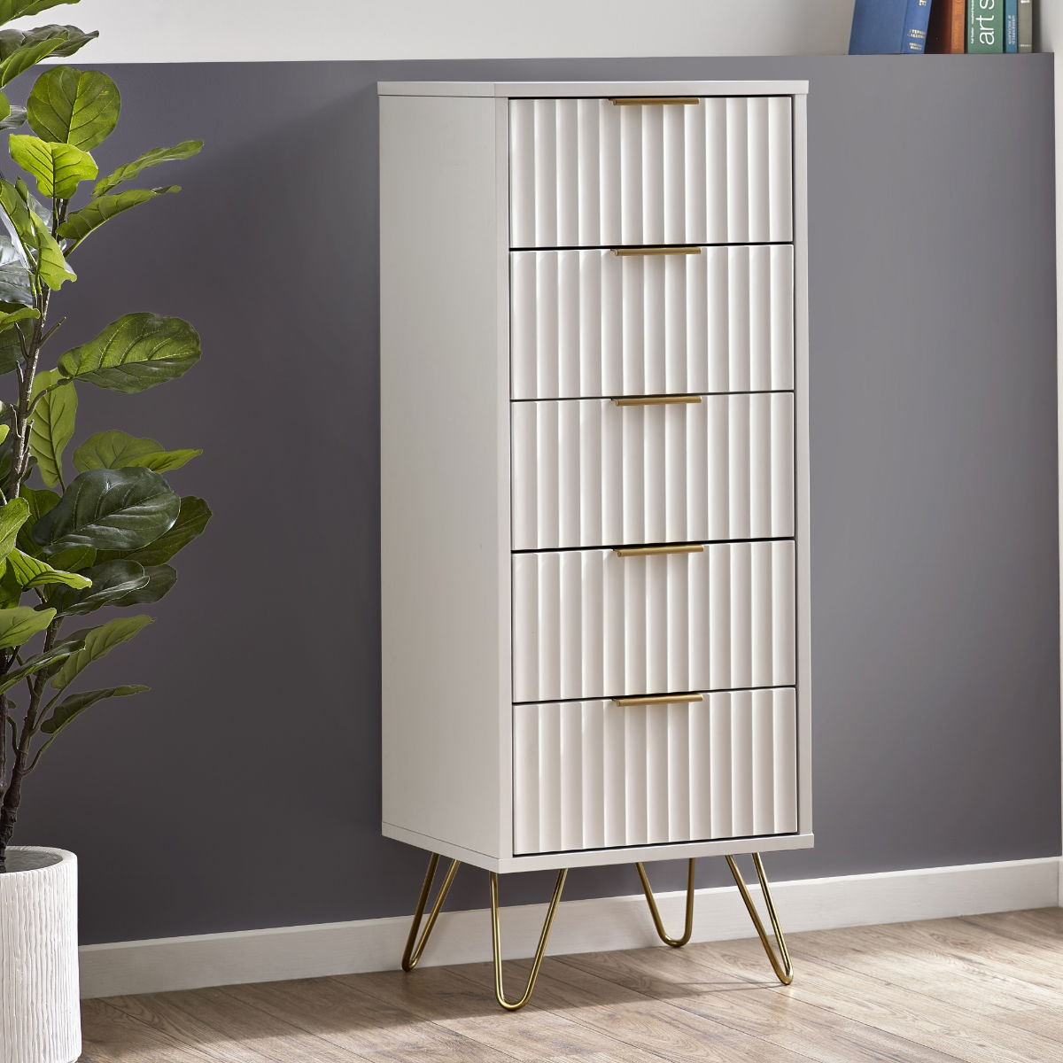 Murano 5 Drawer Tallboy