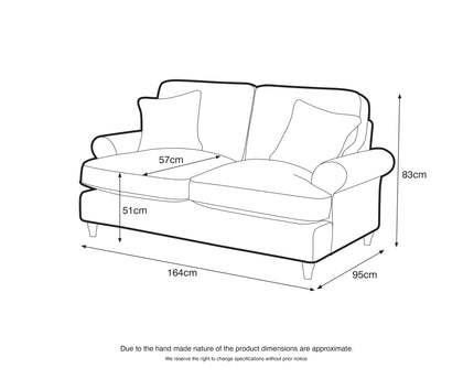 Model 02 - 2 Seater Sofa – Comfortable & Stylish Loveseat with Six Color Variations