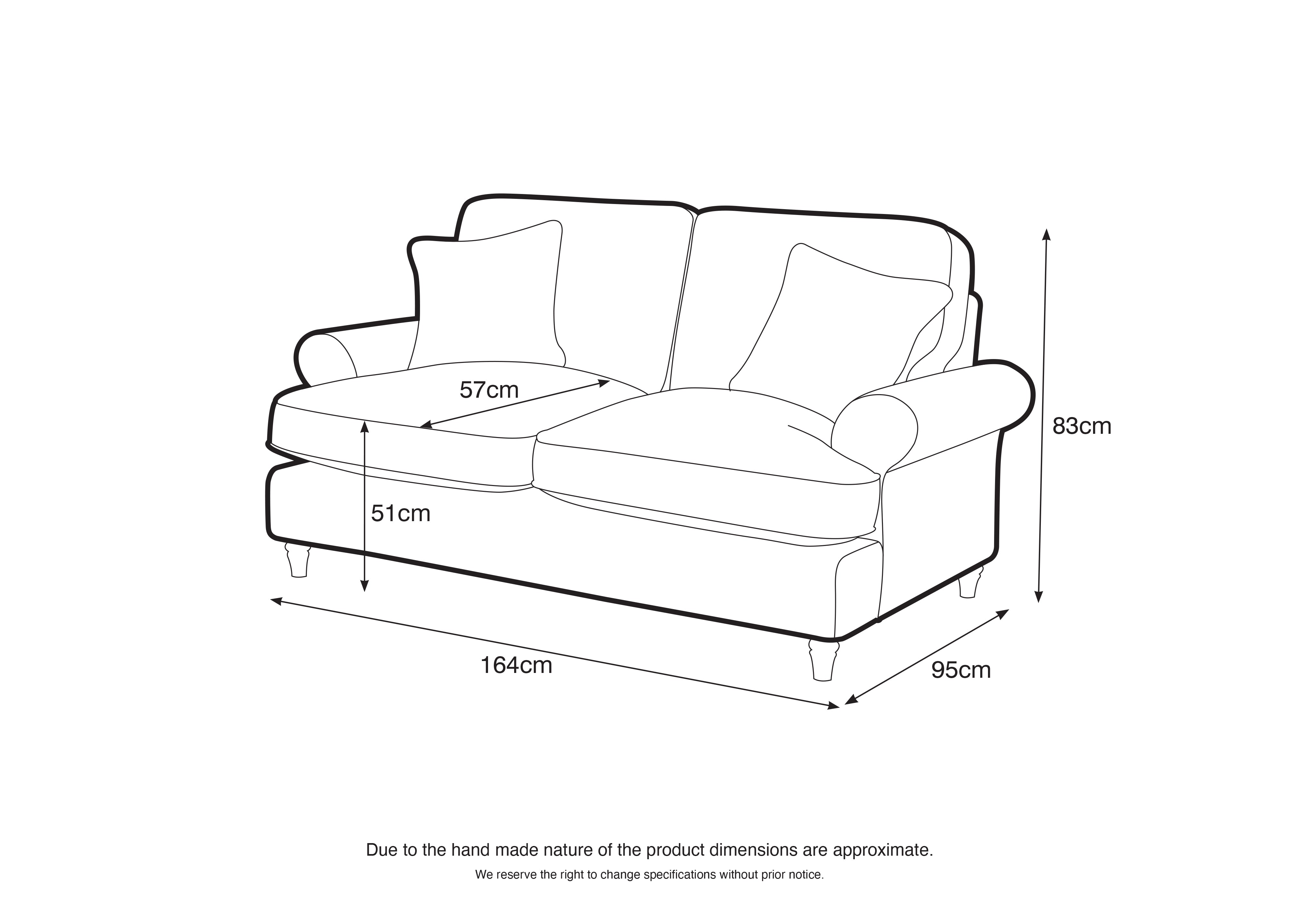 Model 02 - 2 Seater Sofa – Comfortable & Stylish Loveseat with Six Color Variations