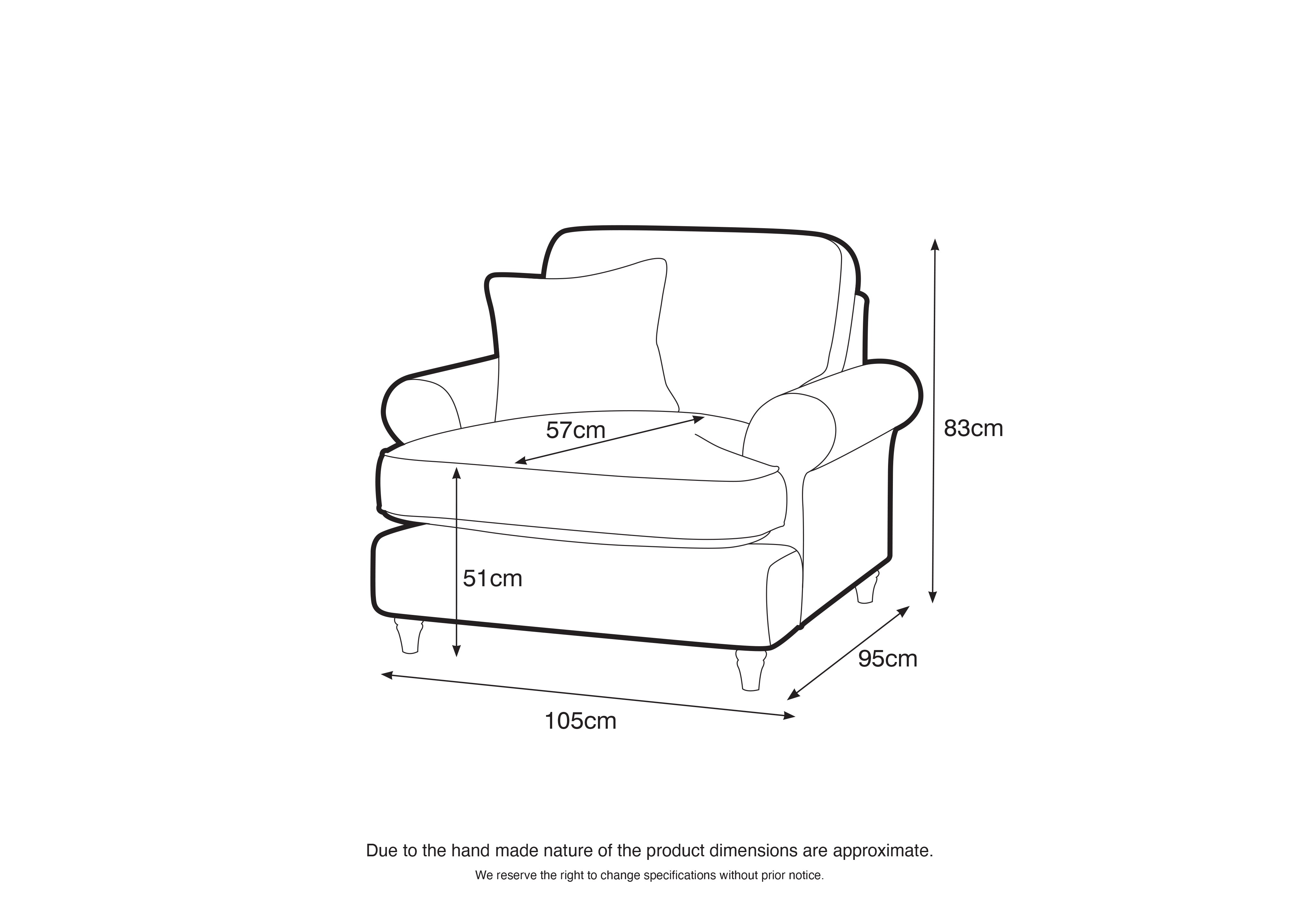 Model 02 – 1 Seater Sofa – Comfortable Single Seat Chair with Six Color Variations