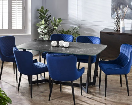 Olympus Dining Table - Black Marble