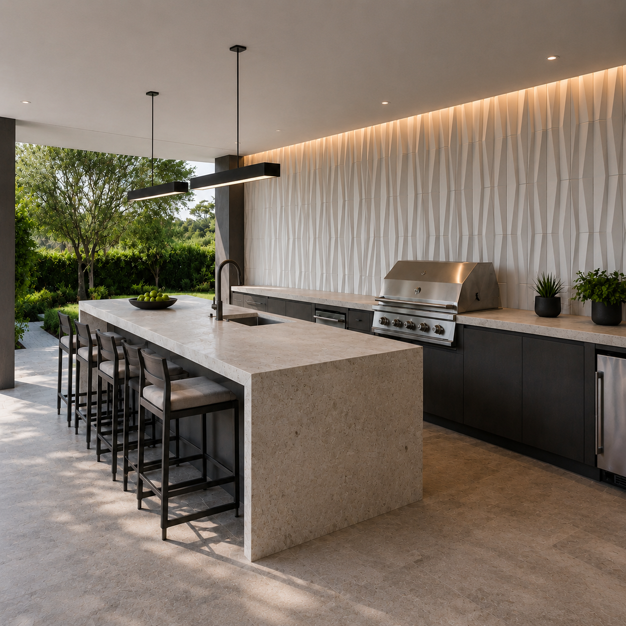 Wall panel wall tile corse off white color 120cm 60cm