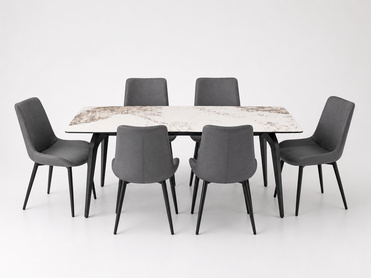 Pandora Dining table + 6 chairs