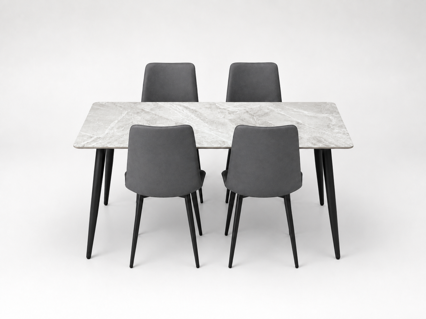 Marble Dining table  + 4 chairs