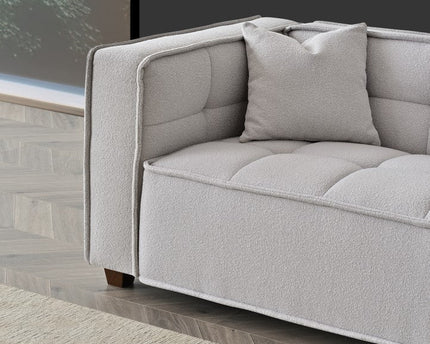 Aluxo Murray Sofa Range in Putty Boucle Fabric