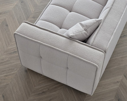 Aluxo Murray Sofa Range in Putty Boucle Fabric